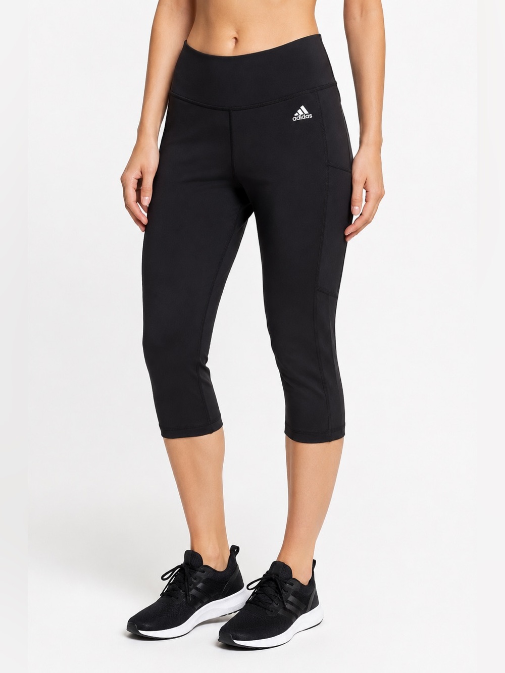 adidas Black Cropped Performance Capri Leggings